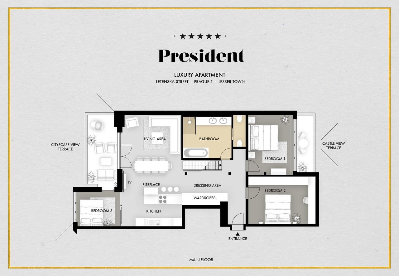 President Apt By Prague Castle, Views Екстериор снимка